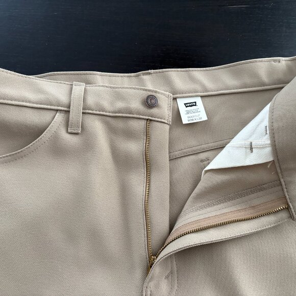 NEW Vintage Mens Levis Tan Sta-prest Bootcut Western Polyester Pants 36 X 32 - Picture 3 of 7